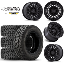 Load image into Gallery viewer, 17x8.5&quot; +0 OffSet Black Rhino Wheels &amp; Tires Package for Tacoma 2nd &amp; 3rd Gen - Fitment Guarantee