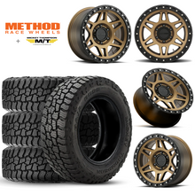 Load image into Gallery viewer, 17x9&quot; -12 OffSet Method Wheels &amp; Tires Package for Tacoma 2nd &amp; 3rd Gen - Fitment Guarantee