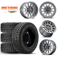 Load image into Gallery viewer, 17x9&quot; -12 OffSet Method Wheels &amp; Tires Package for Tacoma 2nd &amp; 3rd Gen - Fitment Guarantee