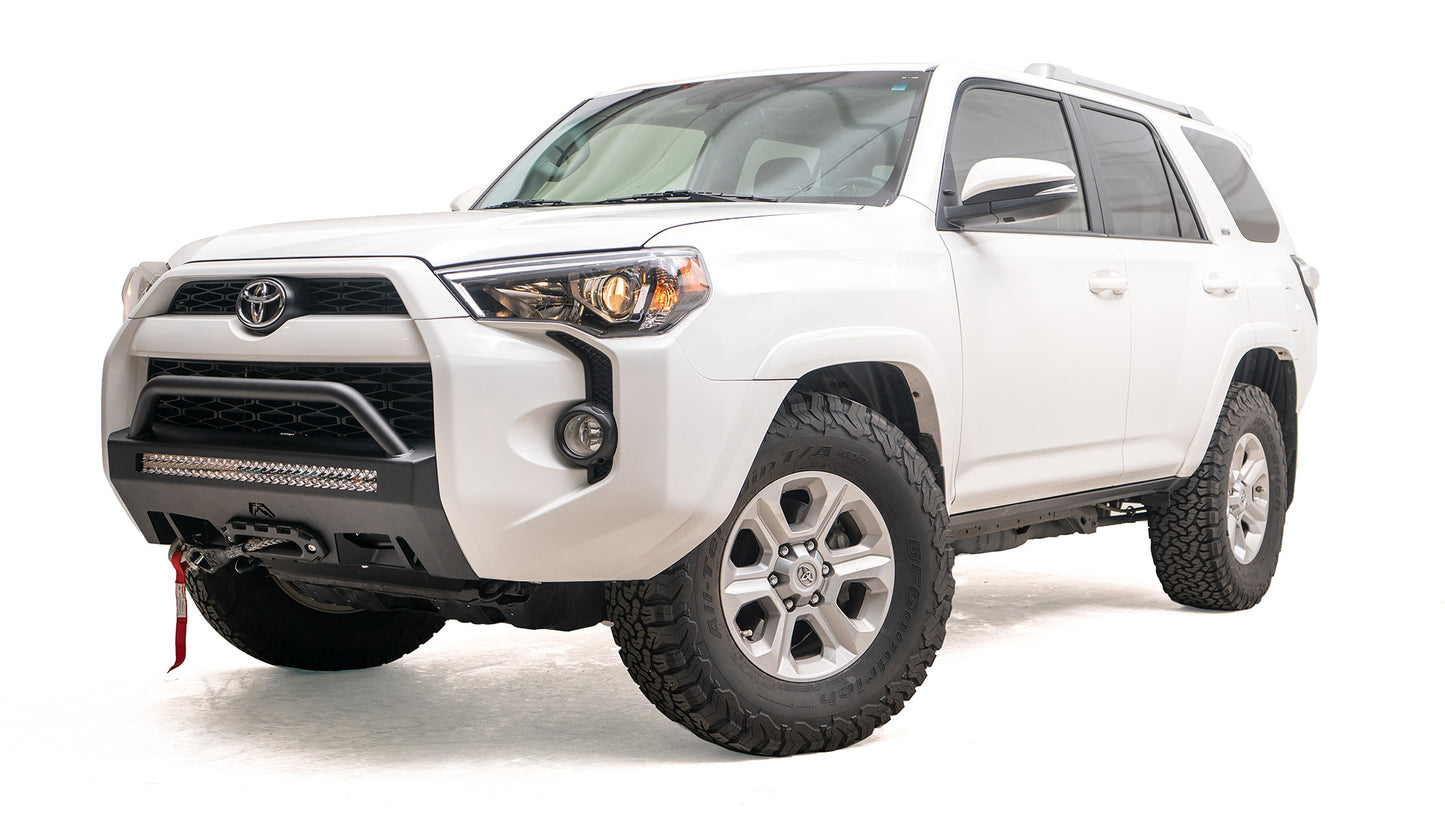 Fab Fours Hidden Winch Mount No-Guard T4R-N4551-1 for 2014-2021 Toyota 4Runner with integrated D-ring and light bar mount