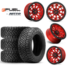 Load image into Gallery viewer, 17x9&quot; +01 MM OffSet Fuel Wheels &amp; Tires Package for Tacoma 2nd &amp; 3rd Gen