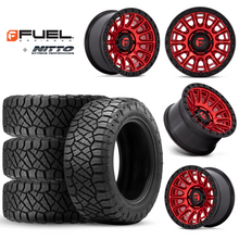 Load image into Gallery viewer, 17x9&quot; +01 MM OffSet Fuel Wheels &amp; Tires Package for Tacoma 2nd &amp; 3rd Gen