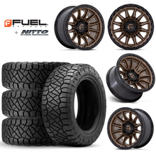 Load image into Gallery viewer, 17x9&quot; +01 MM OffSet Fuel Wheels &amp; Tires Package for Tacoma 2nd &amp; 3rd Gen