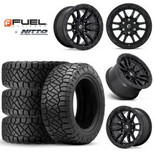 Load image into Gallery viewer, 17x9&quot; +01 MM OffSet Fuel Wheels &amp; Tires Package for Tacoma 2nd &amp; 3rd Gen