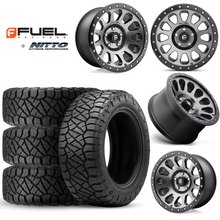 Load image into Gallery viewer, 17x9&quot; +01 MM OffSet Fuel Wheels &amp; Tires Package for Tacoma 2nd &amp; 3rd Gen