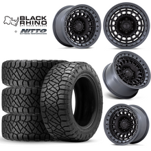 Load image into Gallery viewer, 17x8.5&quot; +0 OffSet Black Rhino Wheels &amp; Tires Package for Tacoma 2nd &amp; 3rd Gen - Fitment Guarantee