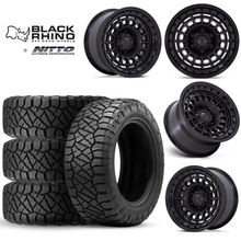 Load image into Gallery viewer, 17x8.5&quot; +0 OffSet Black Rhino Wheels &amp; Tires Package for Tacoma 2nd &amp; 3rd Gen - Fitment Guarantee