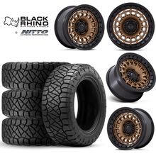 Load image into Gallery viewer, 17x8.5&quot; +0 OffSet Black Rhino Wheels &amp; Tires Package for Tacoma 2nd &amp; 3rd Gen - Fitment Guarantee