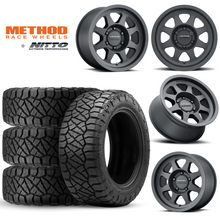 Load image into Gallery viewer, 17x9&quot; -12 OffSet Method Wheels &amp; Tires Package for Tacoma 2nd &amp; 3rd Gen - Fitment Guarantee