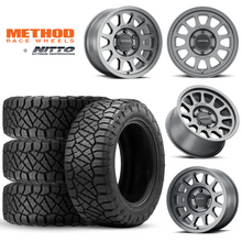 Load image into Gallery viewer, 17x9&quot; -12 OffSet Method Wheels &amp; Tires Package for Tacoma 2nd &amp; 3rd Gen - Fitment Guarantee