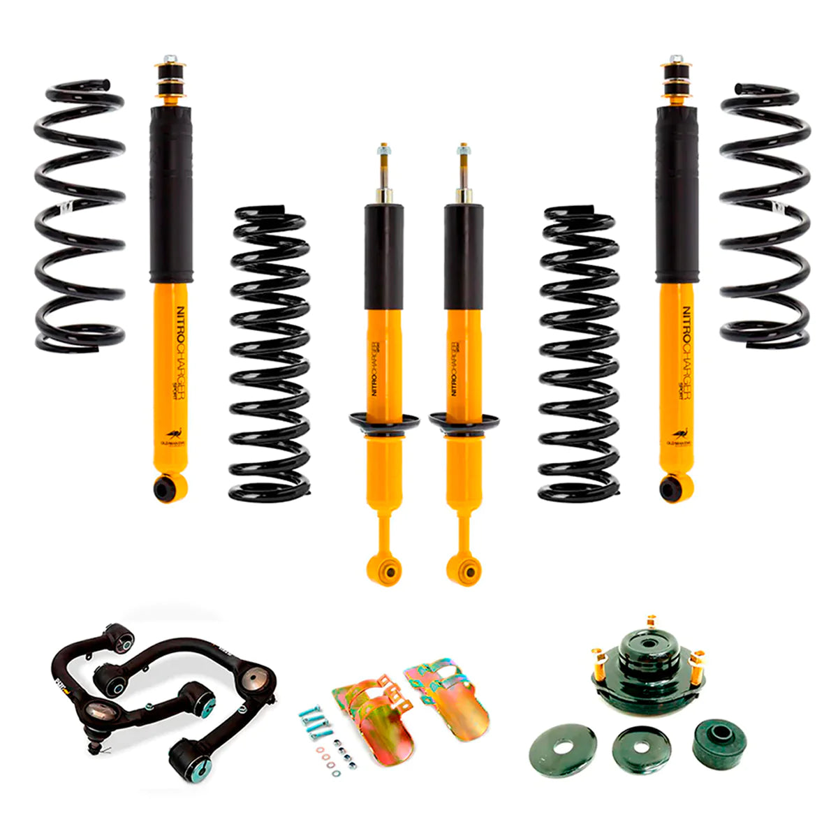 Test Variations No App shock and coil spring suspension kit with control arms and mounts for 2023 Toyota 4Runner by Mudify