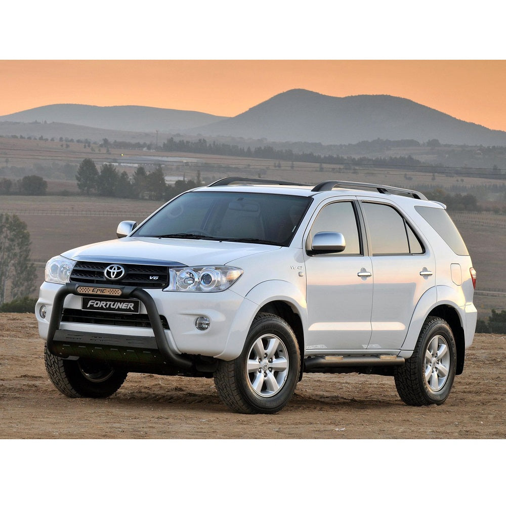 Old Man Emu Nitro+ 2.5 inch Lift Kit for Fortuner (05-14) installed on lifted white Toyota Fortuner SUV off-road