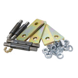 Old Man Emu Greasable Shackle Kit OMEGS21 with heavy-duty steel pins, plates, nuts, and grease fittings for off-road suspension maintenance