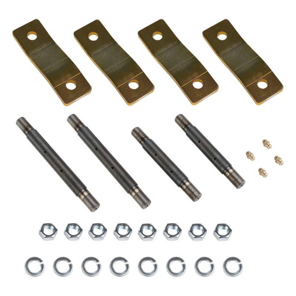 A set of OME Greasable Shackle Kit OMEGS23 for Mitsubishi L200 Old Man Emu bolts and nuts with grease outlet holes from ARB.