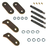 Old Man Emu Greasable Shackle Kit OMEGS8 with heavy-duty bolts, plates, nuts, and grease fittings for off-road suspension maintenance