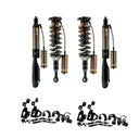 A set of Old Man Emu off-road performance shocks and springs for a car, featuring adjustable damping and the OME BP-51 shock absorbers.
