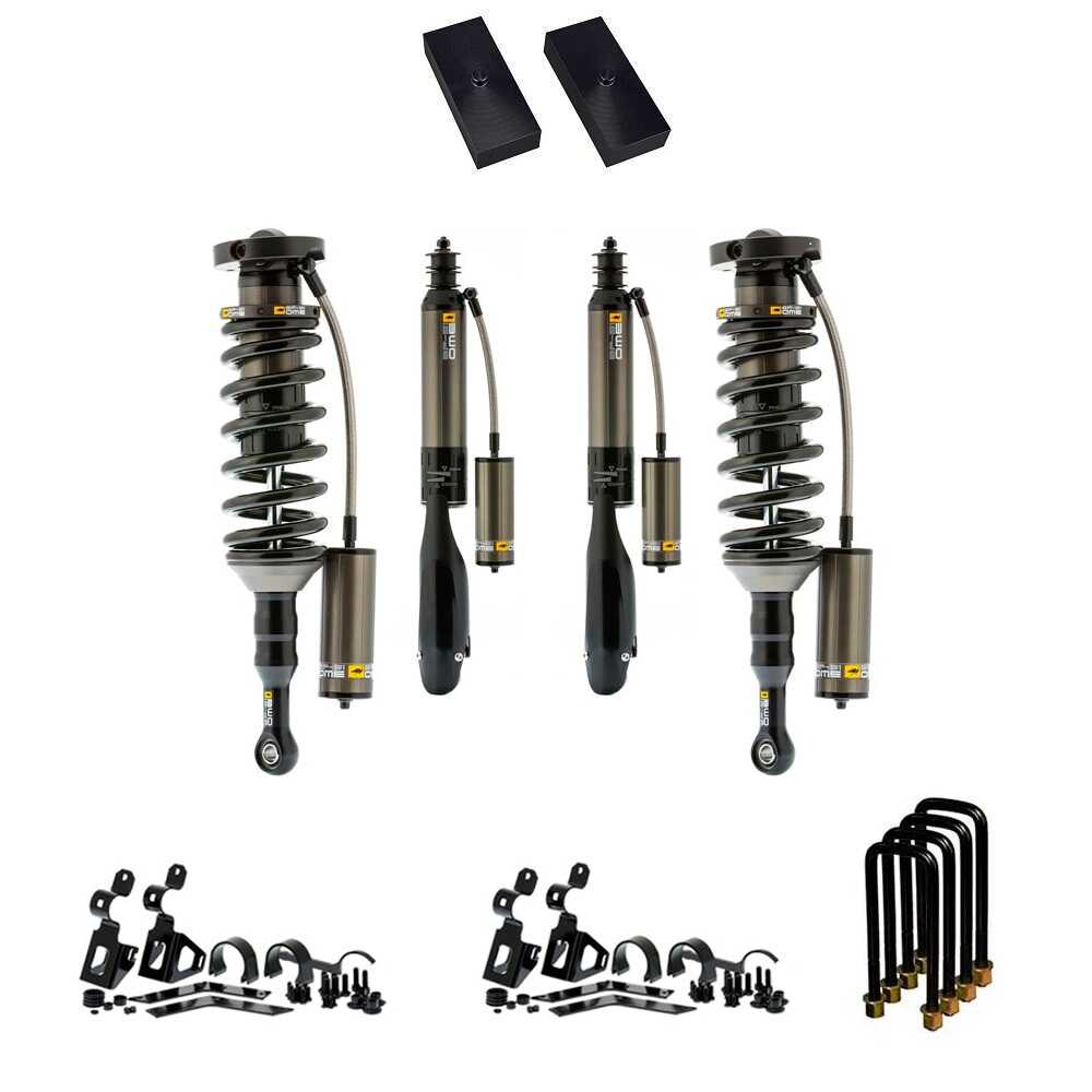 A set of Old Man Emu BP-51 shock absorbers for the Ford F-150, providing enhanced off-road performance with adjustable damping.
