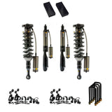 A set of Old Man Emu BP-51 shock absorbers for the Ford F-150, providing enhanced off-road performance with adjustable damping.