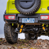 OME Nitro+ 2.5 inch Lift Kit for Suzuki Jimny (18-ON) with heavy-duty yellow shocks and enhanced off-road suspension components