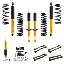 Load image into Gallery viewer, The OME 3 inch Lift Kit for Wrangler JK 4 Door (07-18) by Old Man Emu is a high-quality suspension kit that includes Nitrocharger shocks and springs. This kit drastically improves the vehicle&#39;s off-road performance and provides increased ground clearance.