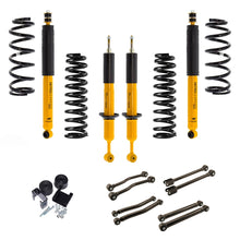 Load image into Gallery viewer, An Old Man Emu 2 inch Lift Kit for Jeep Wrangler JL 4 Door (18-23) with Nitrocharger shocks and springs, designed to improve ground clearance and enhance off-road performance.