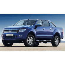 Load image into Gallery viewer, The blue Ford Ranger, equipped with an OME 2.5 inch Lift Kit for Ranger PX/PX2 (11-18) and Nitrocharger shocks, is parked in the desert.
