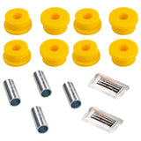 Old Man Emu Upper Control Arm Bushing Kit OMESB0048 yellow polyurethane bushings with steel sleeves and lubricant for suspension durability