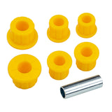 Old Man Emu Leaf Spring Bushing Kit OMESB105 yellow polyurethane bushings with steel sleeve for heavy-duty 4x4 suspension maintenance