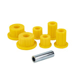 Old Man Emu Leaf Spring Bushing Kit OMESB118 with durable yellow polyurethane bushings and steel sleeve for off-road suspension maintenance