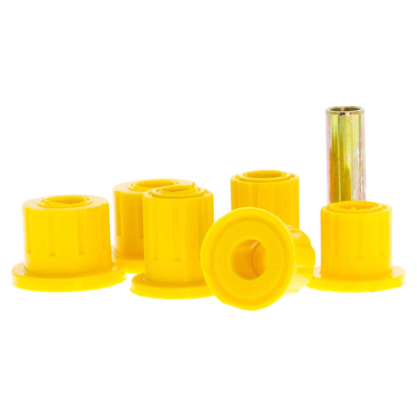 Old Man Emu Leaf Spring Bushing Kit OMESB97 yellow polyurethane bushings with metal sleeve for heavy-duty off-road suspension