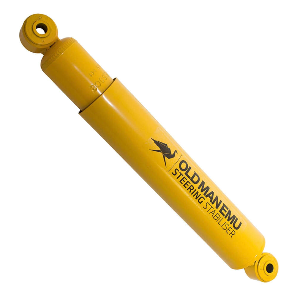 An Old Man Emu ARB Steering Stabilizer OMESD47 for Toyota LandCruiser 78 & 79 Series on a white background that offers performance improvements.