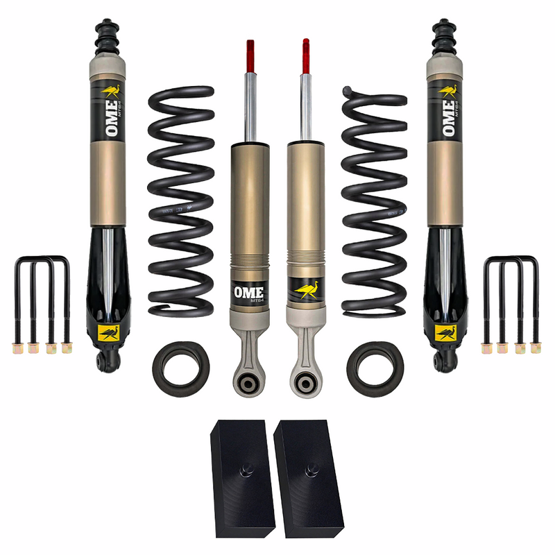OME MT64 2-3 inch Lift Kit for Tacoma (16-23) – 2 inches / Standard (Up to 50 lbs) / Stock (0 lbs) - Rear Block