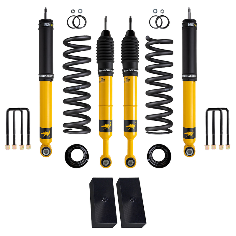 OME Nitro+ 2-3 inch Lift Kit for Tacoma (16-23) – 2 inches / Standard (Up to 50 lbs) / Stock (0 lbs) - Rear Block