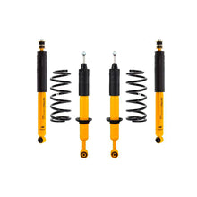 Load image into Gallery viewer, A set of Old Man Emu 2 inch Essentials Lift Kit for Tacoma (16-23) shocks and springs on a white background.