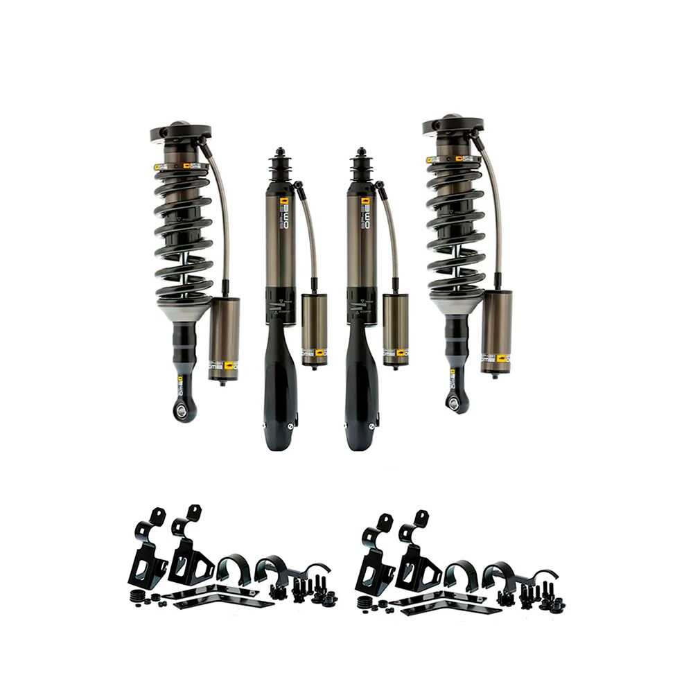 Old Man Emu BP-51 shock absorbers with adjustable damping on a white background. Perfect for off-road performance.