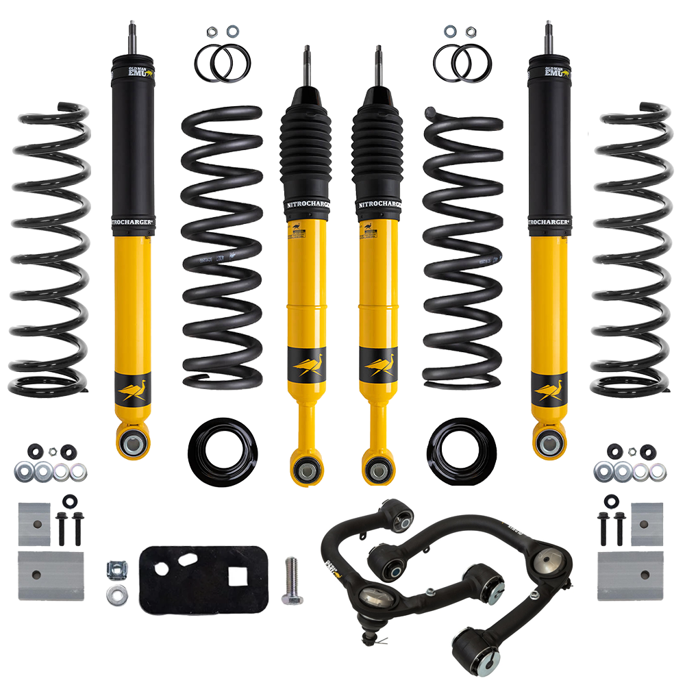Old Man Emu Nitrocharger heavy-duty shocks, coils, control arms, and hardware for 2022 Toyota Tundra suspension lift