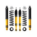 Old Man Emu Nitro+ 1 - 2 inch Lift Kit for Frontier D40 (05-21) with yellow shocks and black coil springs suspension components