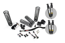 Load image into Gallery viewer, A suspension system with springs, the JKS 3.5 Inch Jeep Wrangler JK (06-18) 2 Door J-Venture Lift Kit by JKS, offering improved offroad articulation for a jeep.