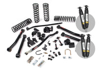 Load image into Gallery viewer, A JKS suspension system with springs designed to enhance offroad articulation and steering angles for a Jeep Wrangler JK (06-18) 4 Door J-Konnect Lift Kit.