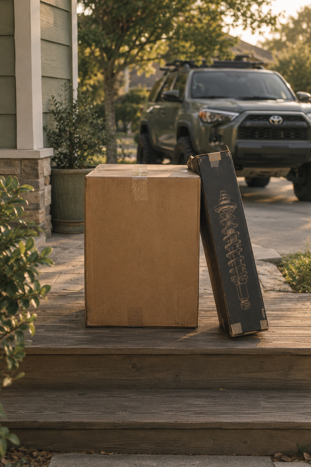With a box on your doorstep.