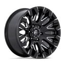 Fuel 1PC D828 Quake - 18X9 1mm - Gloss Black Milled wheel with aggressive multi-spoke design for off-road trucks
