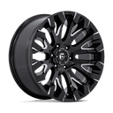 Fuel 1PC D828 Quake - 20X9 1mm - Gloss Black Milled off-road wheel with aggressive multi-spoke design and deep lip