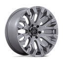 Fuel 1PC D830 Quake - 20X9 1mm - Platinum alloy wheel with aggressive multi-spoke design, suitable for 6-lug trucks and SUVs