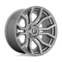 Fuel 1PC D713 Rage Platinum - 20X9 01mm brushed gun metal tinted clear wheel with multi-spoke design and rivet accents