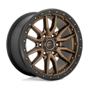 Fuel 1PC D681 Rebel - 17X9 -12mm Matte Bronze Black Bead Ring wheel with multi-spoke design for off-road trucks