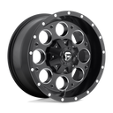 Fuel 1PC D525 Revolver - 17X9 01mm - Matte Black Milled 4x4 wheel with multi-hole design and beadlock-style rim accents