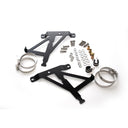 Dobinsons Front Reservoir Mount Kit for 4Runner (95-02), Tundra (00-06), Sequoia (01-07) with black powder-coated aluminum brackets and mounting hardware