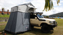 Dobinsons Roof Top Tent (With Change Room) - CE80-3924 heavy-duty rooftop camping system mounted on beige off-road SUV