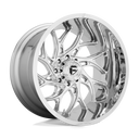 Fuel 1PC D740 Runner - 20X9 01mm - Chrome wheel with deep lip and twisted multi-spoke design for off-road use