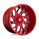 Fuel 1PC D742 Runner - 20X9 01mm - Candy Red Milled off-road wheel with multi-spoke design, suitable for 8-lug trucks
